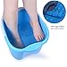 Foot Spa Bucket with Handle and Removable Rollers for Massage (Blue)