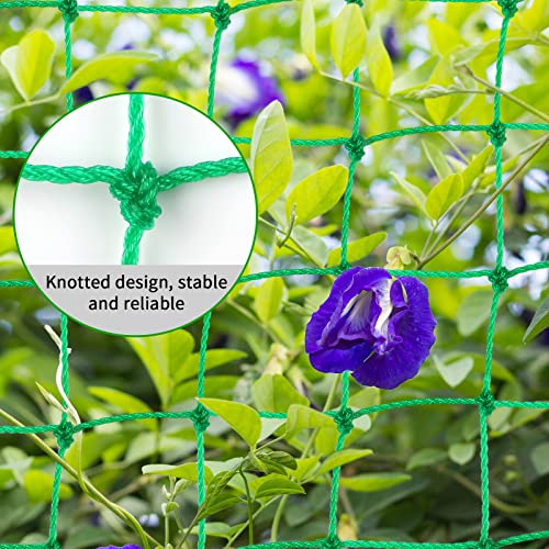 Plant Support Netting - Vaktop Pea Netting with 50pcs Plant Ties, Plants Climbing Net, Nylon Trellis Mesh - for Climbing Plants, Bean Vegetables Fruits (1.8m x 1.8m)