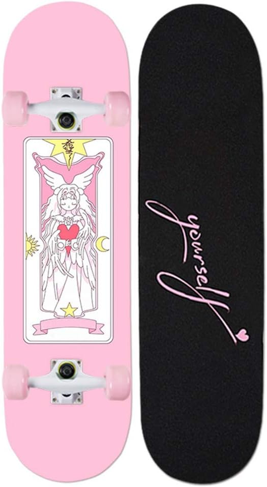 Z-Meng Zhong Skateboards 31 Inch Pro Skateboard Complete,for Beginner,Girls,Boys,Skateboards For Kids Ages 6-12(Cute 13)