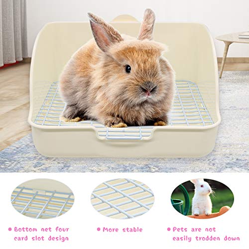 BWOGUE Rabbit Litter Box Toilet,Potty Trainer Corner Litter Bedding Box