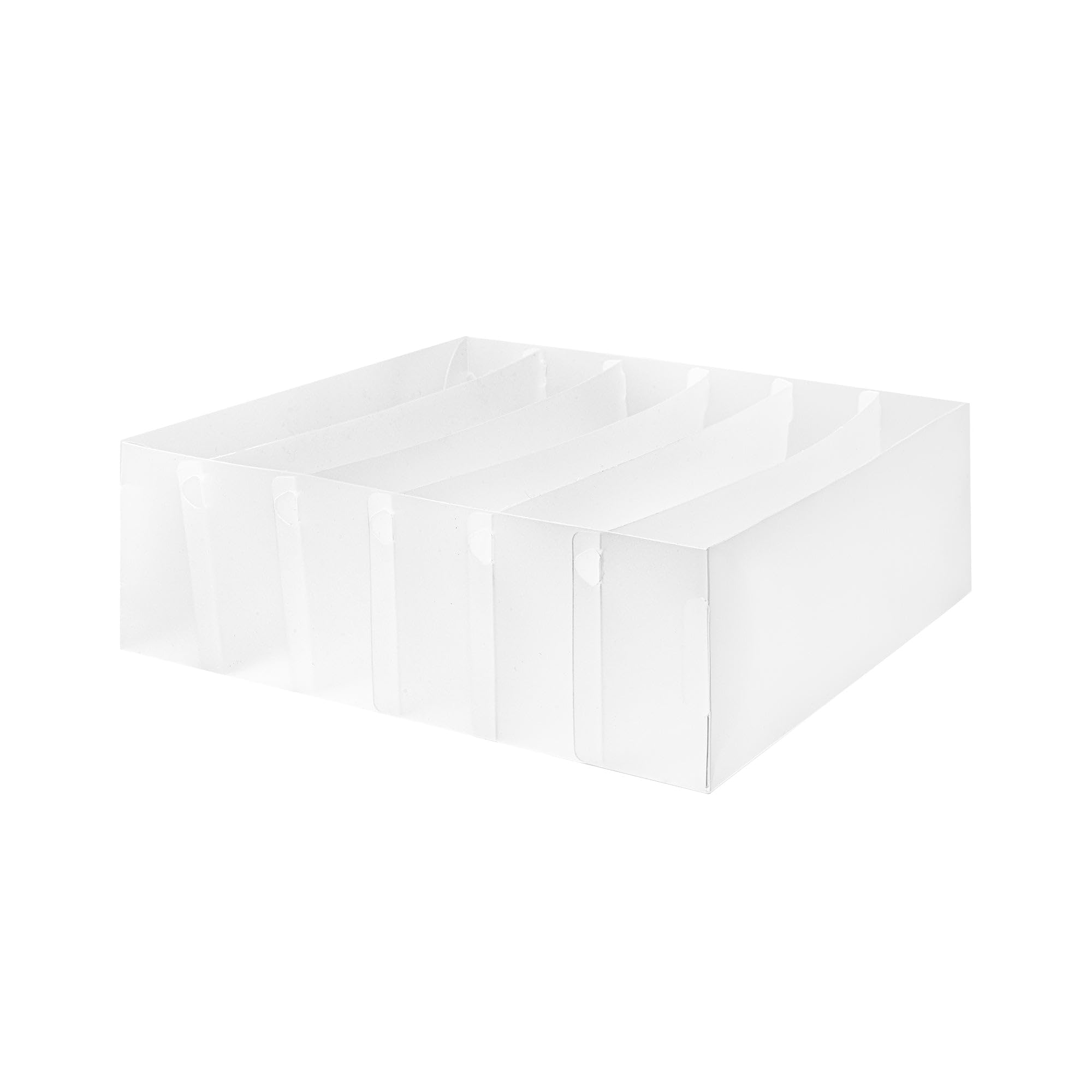 Compactor Foldable 6 Compartment Drawer Storage Organiser, Polypropylene, 30.5 x 30.5 x 10cm, Translucent, RAN6321