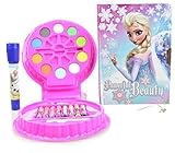 PowerBrand Frozen 21-Piece Art Case, Diary with Lock and Pen Flashlight