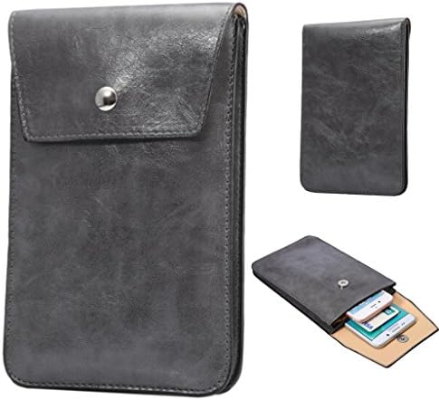 Universal Fashion Solid Dual Layers PU Leather Cell Phone Bag Purse Case with Shoulder Strap Cross Body Wallet Pouch for Carrying iPhone 6 6s plus/5s and Samsung Series Mobile Phones Under 6.3 inch