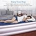 BFULL Air Mattress Thicken Inflatable No Leakage Airbed Portable Air Mattress with Built-in Electric Pump,Durable,Easy to Store and Install,190x99x46cm,Air Mattress Twin Size(Blue)