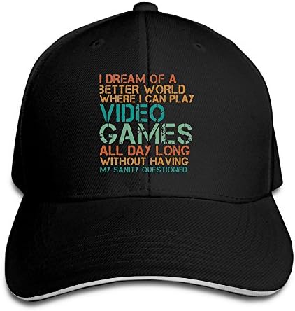 UanQ Vintage Unisex-Adult Gamers Gift For Nerds And Geek Baseball Caps Black