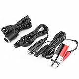 KUNCAN 12V-24V SAE to Car Cigarette Lighter Female Socket, SAE to Cigarette Lighter Male Plug, SAE to Battery Alligator Clip Extension Cable, with SAE Connector, for Car Battery Charge