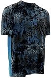 HUK Performance Fishing Huk Kryptek LoPro Icon Short Sleeve, Kryptek Neptune, Large