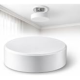Yinkin Swing Ceiling Mount Hook Cover with Screws | Fake Smoke Alarm Detector Plate, White Ceiling Hook Cover Discreet, (150mm (W) x 50mm (H) Od, 116mm (W) x 47mm (H) ID)