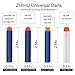 ZHIHU Official 110-Dart Different style EVAFoam Darts with Blue&Green Round Head and Glow in the Dark White Darts Refill Pack for Any Kid N-Strike Bullets Elite Blasters Toy Gun(Hole - Speed)