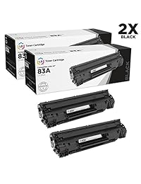 LD Compatible hewlett packard CF283 A HP 83 A Negro Láser cartucho de tóner para HP LaserJet Pro M201dw, M201 N, MFP m152 a, 2 pk- negro
