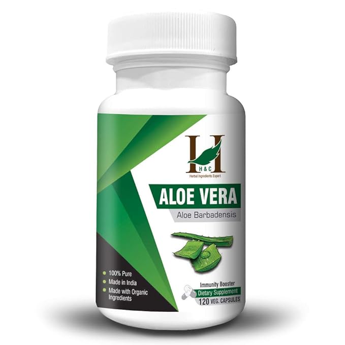 Buy H&C Herbal Ingredients Expert Aloe vera Capsules 450 mg (Pack 120