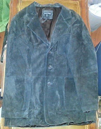 Vintage WINTER SILKS Brown Leather and Silk Coat Size M SHARP