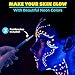 Glow in The Dark Paint - UV Reactive Fluorescent Face & Body Paint - 12 x 10ml Professional Best Quality Paints - Glow in The Dark Blacklight Reactive Costume Makeup Party Supplies - Free Stencils