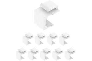 LEENUE Blank Keystone Jack Inserts Keystone Jack for Keystone Wall Plate and Patch Panel 10 Pack White