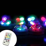 LXS 3-LED Multicolor Submarine Tea Light Mini Lamp With 21-Key Multi-function Remote Controller, Can Adjust the Brightness and Color,Suitable For Wedding and Christmas Party (12)