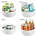 mDesign Plastic Spinning Lazy Susan Round Turntable Storage Tray Bin - Bathroom Vanity Countertop Rotating Organizer for Makeup, Cosmetics, Vitamins, Shaving Kits, First Aid Supplies - White