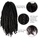 Pack of 3 Afro Kinky Marley 18 inch Braids Hair Extensions Synthetic Twist Crochet Braiding Hair
