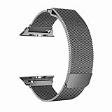BRG Compatible with Apple Watch Band 38mm(40mm),42mm(44mm) Stainless Steel Mesh Milanese Loop Replacement for iWatch Band Compatible with Apple Watch Series 4(40mm44mm) 3 2 1(38mm42mm)