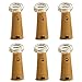 6 Pack Warm White 20 LED Wine Bottle Lights,Ultra Bright Copper String Starry Cork Lights, Table Centerpieces For Bottle DIY,Party,Wine Decor,Christmas,Halloween,Wedding Decoration