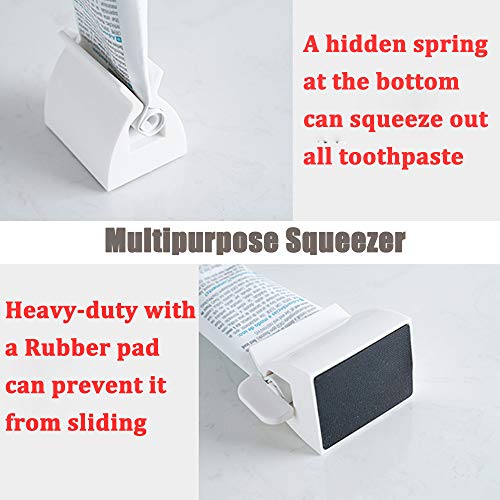 ONDY Rolling Tube Toothpaste Squeezer,Heavy-Duty Toothpaste Dispenser With Rubber Pad Multi-function Squeezer for Cleansing Foam,Hair Gel,Cosmetic Samples,Ointments