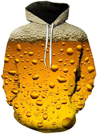 KIKOY Fashion Mens 2019 Summer 3D Beer Printed Short Sleeve T-Shirt