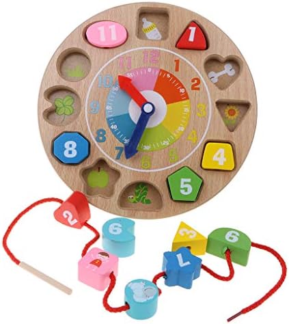 木製おもちゃ デジタル時計 送料無料激安祭 回転可能 幼児 子供 キッズ 手作り 約22 5cm ブロック Diy ビーズゲーム