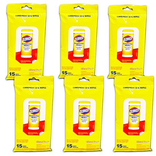 Clorox Cleaning Wipes 90 Count Resealable Package Citrus Scent (6