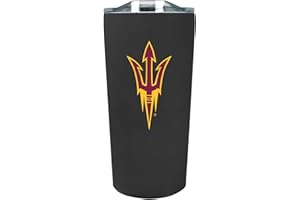 Decorvo Arizona State Sun Devils Tumbler - Black Double Walled Insulated Travel Tumbler with Slide Lid - 18 oz