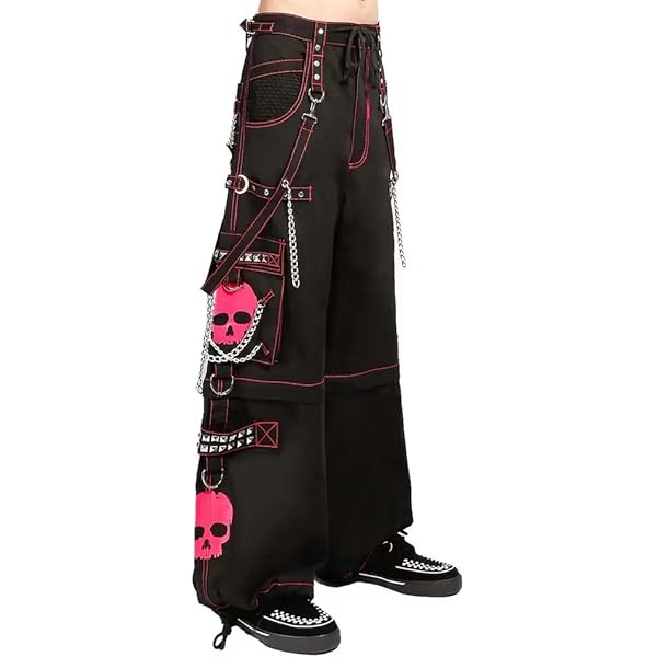 Generic Gothic Pant | Parrot/Green Super Skull Gothic Cyber Chain