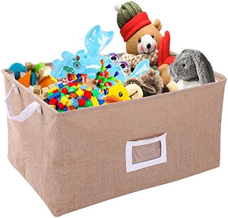 VOLJEE Foldable Canvas Storage Bins Baby Toy Organizers