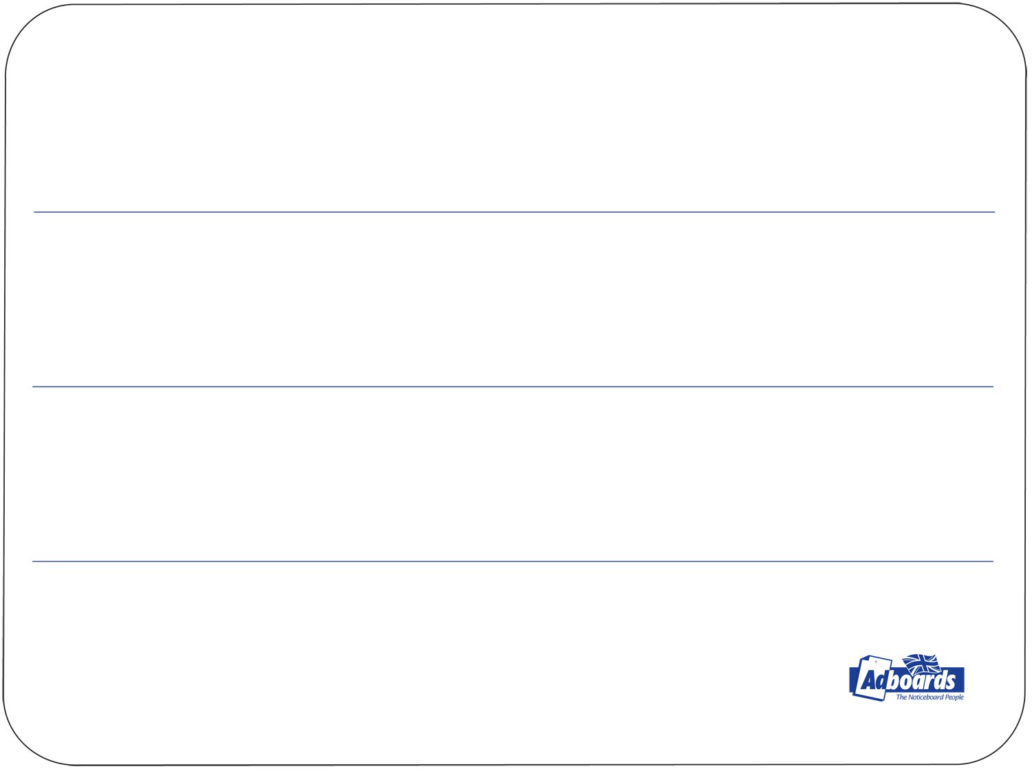 Adboards Kids Learning A4 White Board - Dry Wipe Lap Board - 3 Line - Learning - 5 Pack