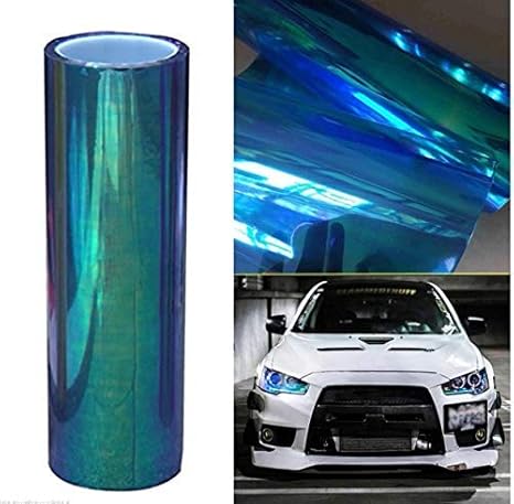 Amazon プロテクションフィルム カメレオンフィルム レインボー ブルー 青 ヘッドライト テールランプ 30 1 5m アイライン フィルム 車 バイク
