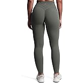 Aoxjox Women's Workout Velura Leggings High Waisted Hidden Scrunch PlushFlex™ Buttery Soft Yoga Pants 26"