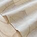 Sheer Curtains Leaf Embroidered Window Curtains for Living Room Bedroom Farmhouse Rustic Curtains Voile Semi Sheer Curtains Window Treatments Curtains 63 inch Long 2 Panels Set Rod Pocket Taupe