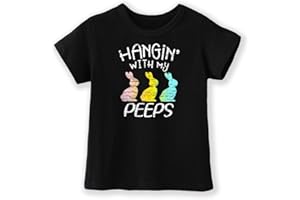 cheerilulu Easter Shirt for Toddly Boy Girls Kids, Happy Bunny Toddler T-Shirt, Spring Egg Hunt Kids Tee, 2-6T