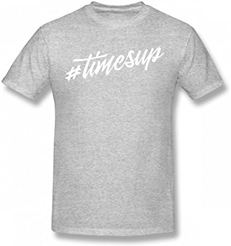 ZMOPOO #timesup Logo Sports Fashion Tshirt fad Print T-Shirts Valentine Day Man Tee Gray