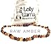 Raw Amber Teething Necklace for Babies (Unisex) Teething Pain Relief - Certified Genuine Baby Baltic Amber Necklace- Tri-Color