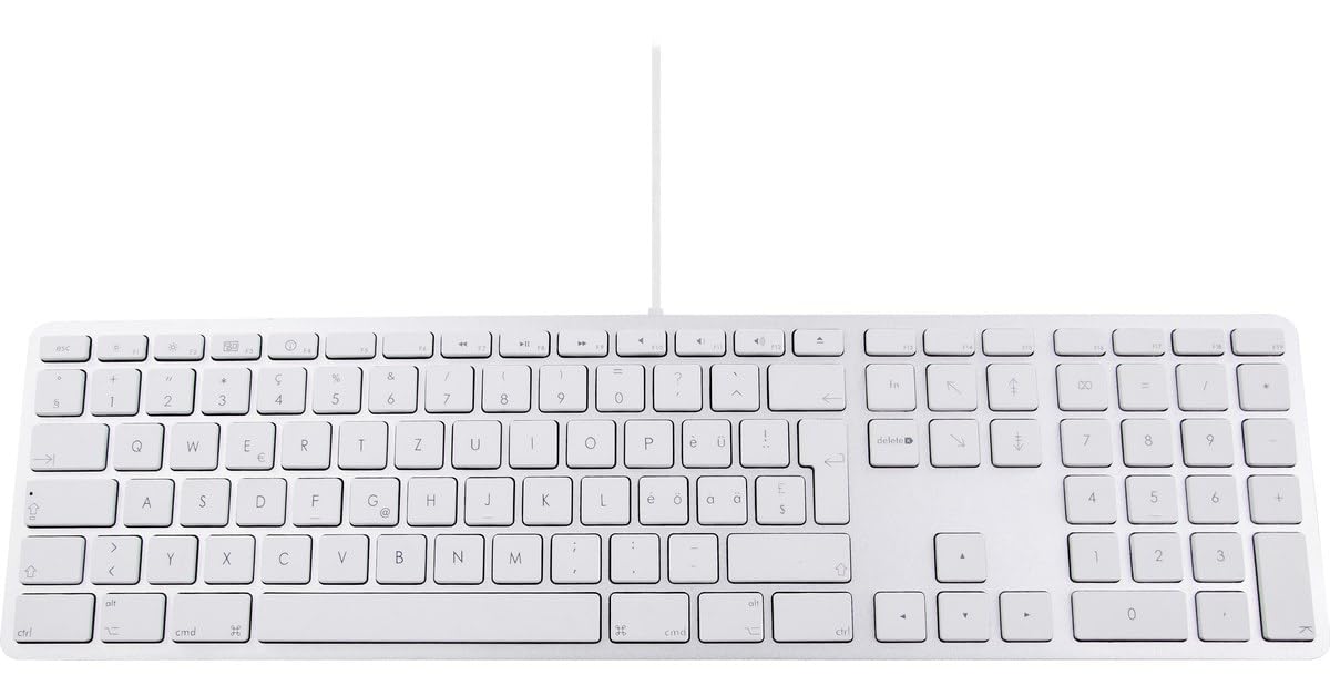 LMP – French Keyboard With Numeric Keypad, Aluminium Top Cover and 2 USB Ports – For MAC