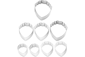 JOINPAYA 8Pcs Stainless Steel Petal Modeling Mold Set for Clay Crafting, Peony Flower Cutter Tools for