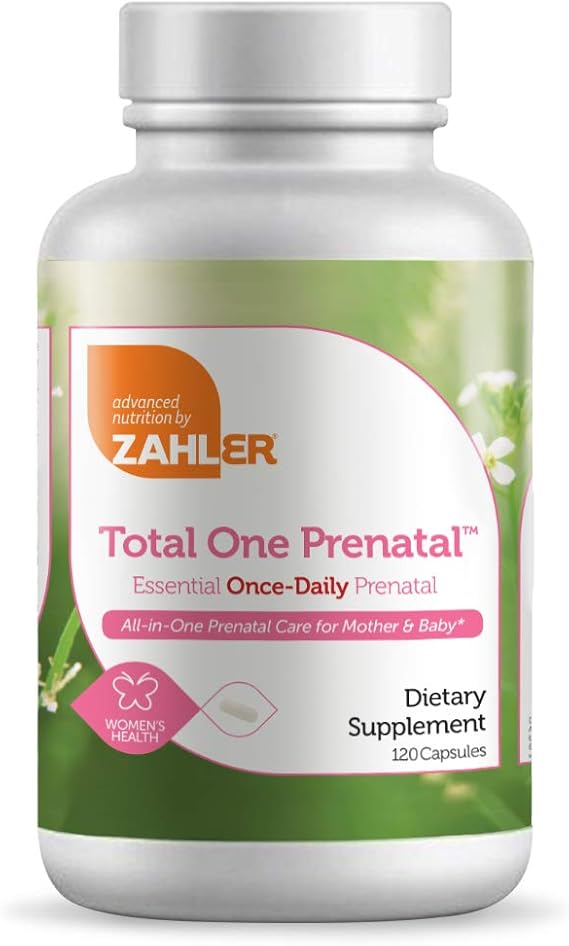Zahler Total One Prenatal Once Daily Prenatal Vitamins Certified Kosher 120 Capsules Health Personal Care Amazon Com
