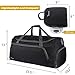 OXA Lightweight Foldable Travel Duffel Bag with Shoes Bag, Black