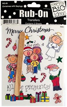 StealStreet SS-KI-CG259 Christmas with Sayings Rub-on Transfers