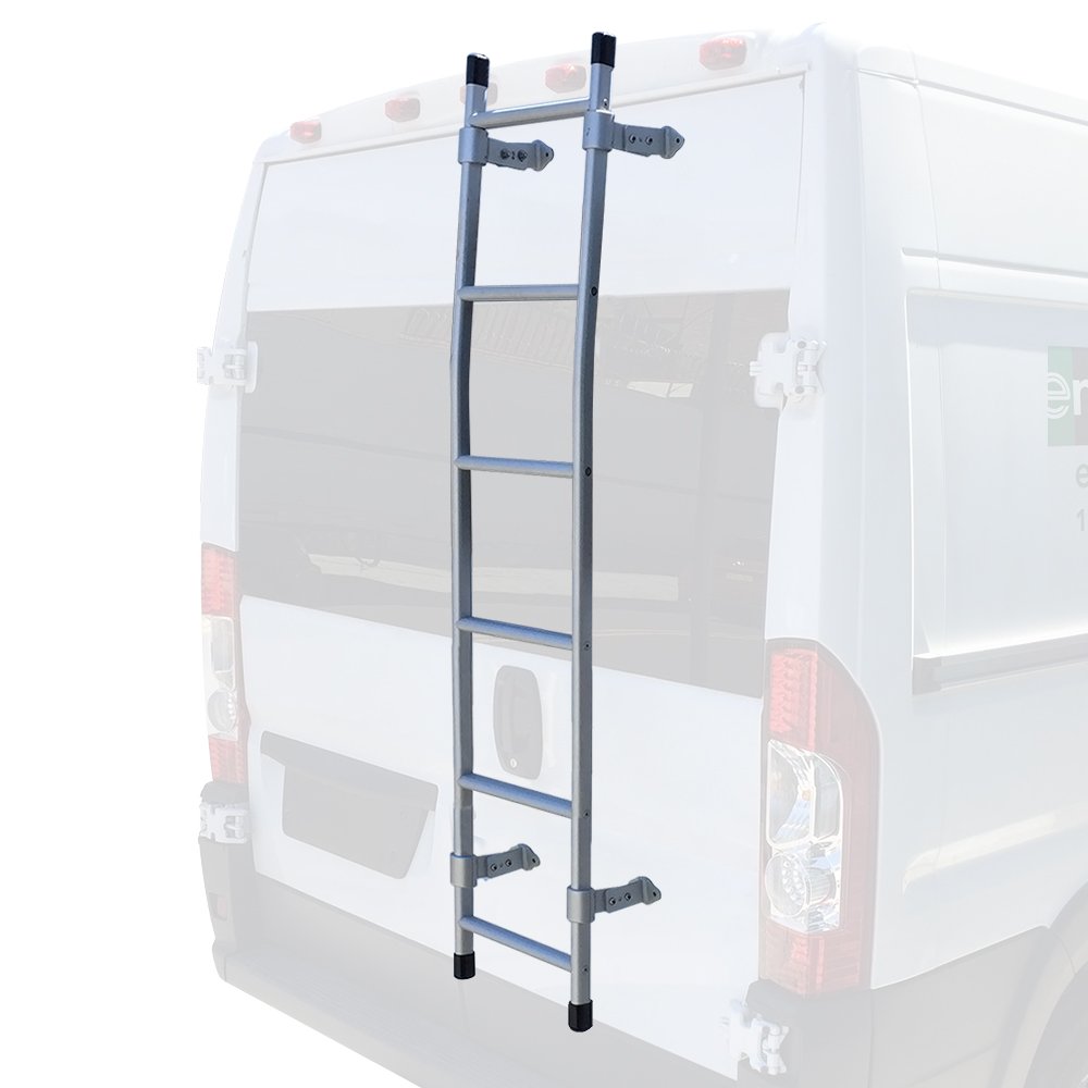 Vantech Rear Access Ladder Compatible with Sprinter & Nissan NV Low Top (68") Silver