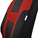 Monaco Canvas Seat Covers for Car SUV - Sporty Racing Style Stripes Black & Ruby Red