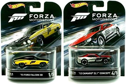 Hot Wheels Retro Entertainment Forza Motorsports '73 Ford Falcon XB &amp; '12 Camaro ZL1 Concept 2-Car Bundle