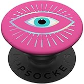 Rainbow Evil Eye Pink PopSockets Adhesive PopGrip