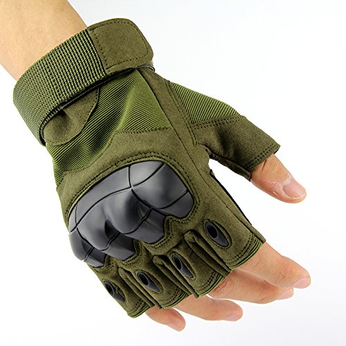 1 Pair Sports Gloves, ADiPROD Hard knuckle Half Finger/Fingerless Shooting Army Police Airsoft Gear