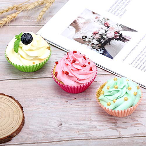 600 pcs Cupcake liners Rainbow Standard Paper Baking Cups Cupcake Liners Muffin Baking Cupcake Mold to Use for Pans or Oven