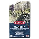 Derwent Graphitint Pencils, Metal Tin, 12 Count (0700802)