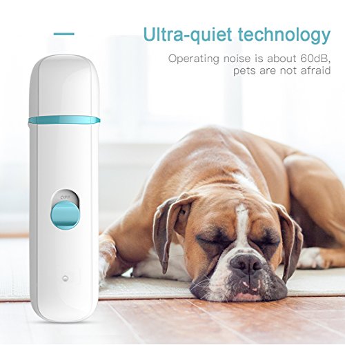 DIGDAN Dog Nail Grinder, Electric Pet Nail Grinder with USB Fast Charging for Gentle Painless Paws Grooming, Portable Nail Trimmer for Dogs, Cats and Other Animals - Thumbnail 3